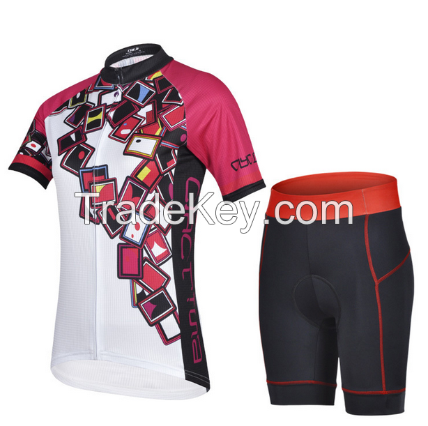 OEM high quality women cycling jersey/cycling wear with breathable