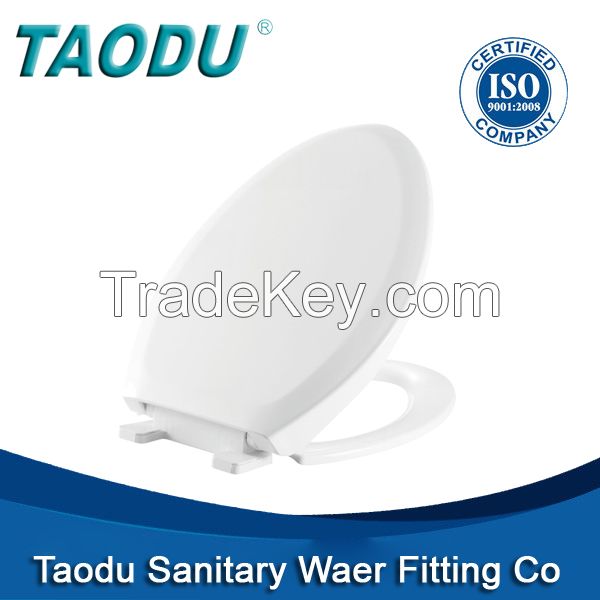 Plastic toilet seat cover Elongated toilet seat cover with soft closing hinges