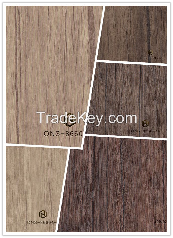 Archaize teak design PVC decorative film