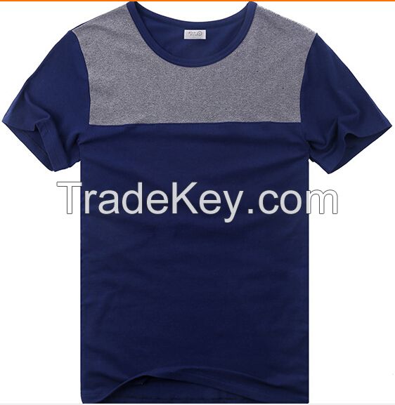 New fashion Mens O-neck two tone T-shirt