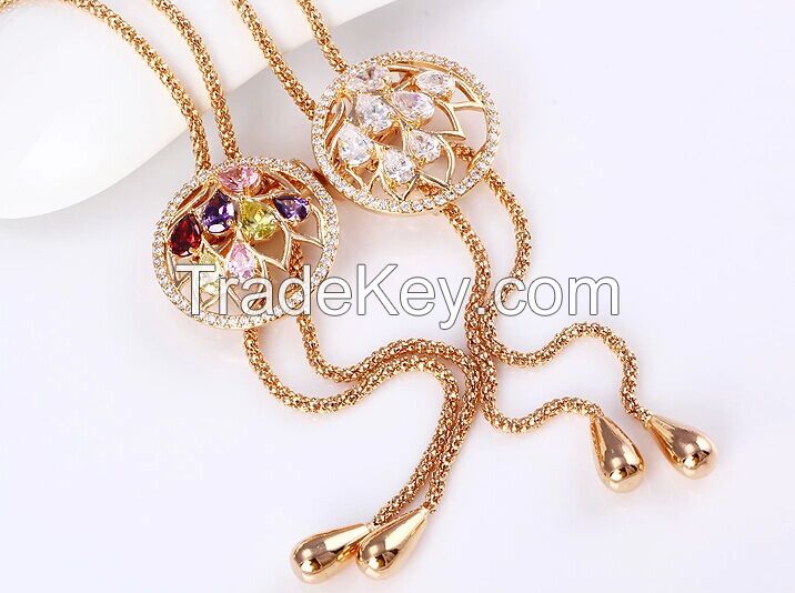 beaded necklace with 18k gold plated