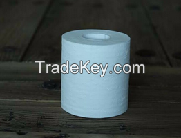 White Toilet Tissue Paper Roll