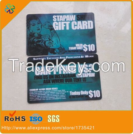 (1000pcs/lot)4 color printing both side cmyk plastic business card