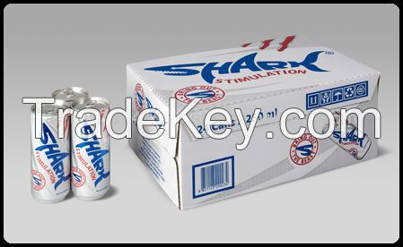 English Text Austrian Energy Drink, Shark 250ml Energy Drink