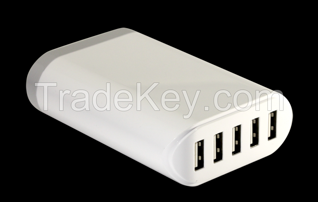 QPU02 5 Ports USB Wall Charger