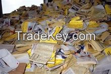 Waste Tissue Paper Scraps, Kraft Paper Scrap, Newspaper Scrap For Sale