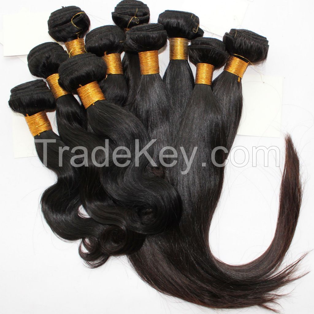 Brazilian Hair Extensions Real 100% Human Virgin Remy Natural Premium Weave 100g