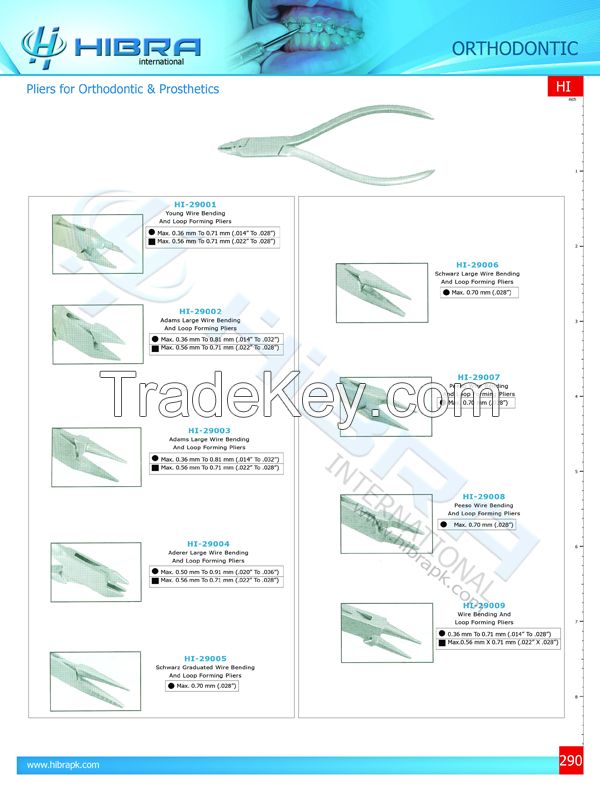 Pliers For orthodontic and prosthetics