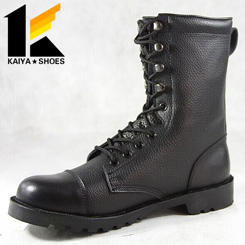 Embossing Leather Safety Military Boots Army Boots