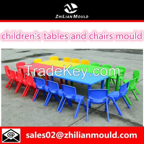 2015 safe and durable plastic Children's tables and chairs mould