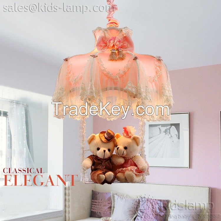 Cheap love bear girls room chandelier and pendant light