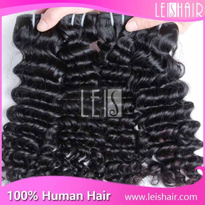 large stock Leis hair Brazilian deep curly hair weave