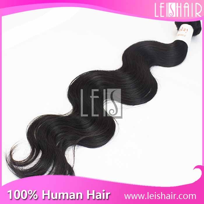 Fashionable body wave unprocessed virgin Malaysian hair weft