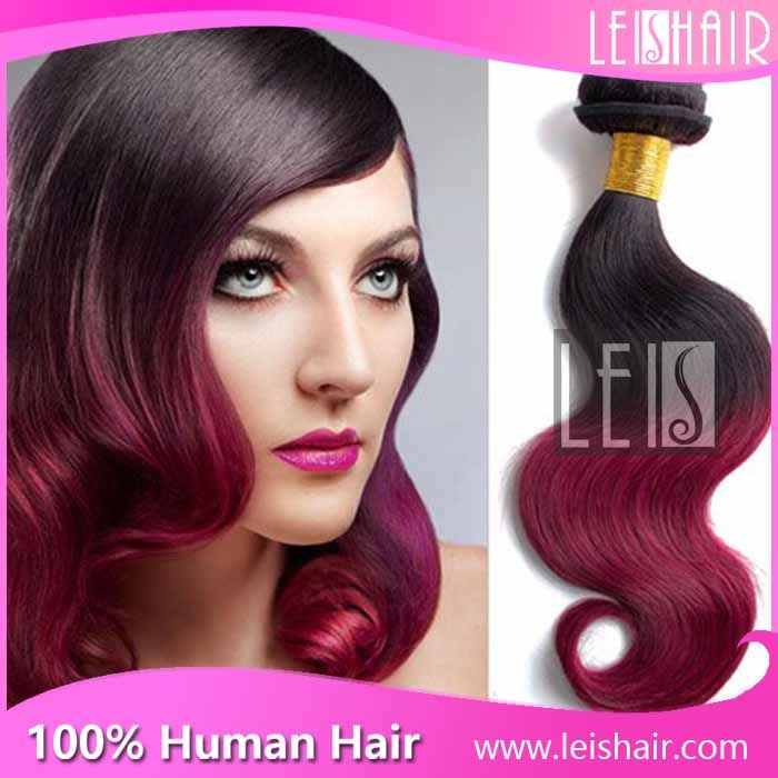 Factory Direct Sale Good Comments #1B/Bug body wave ombre Color Human Hair Weft
