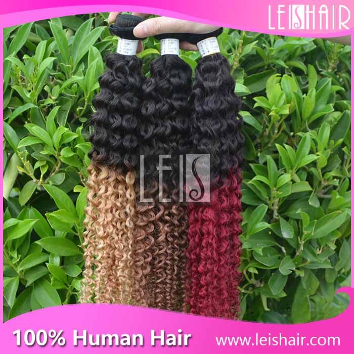 Two Color 1b/27 Peruvian Hair Extension curly Ombre Hair Extension