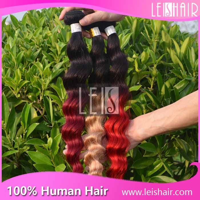 High Quality Loose Wave Peruvian Human Ombre Hair Extension