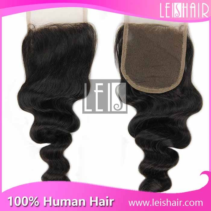 loose wave virgin Peruvian hair lace closure wholesale