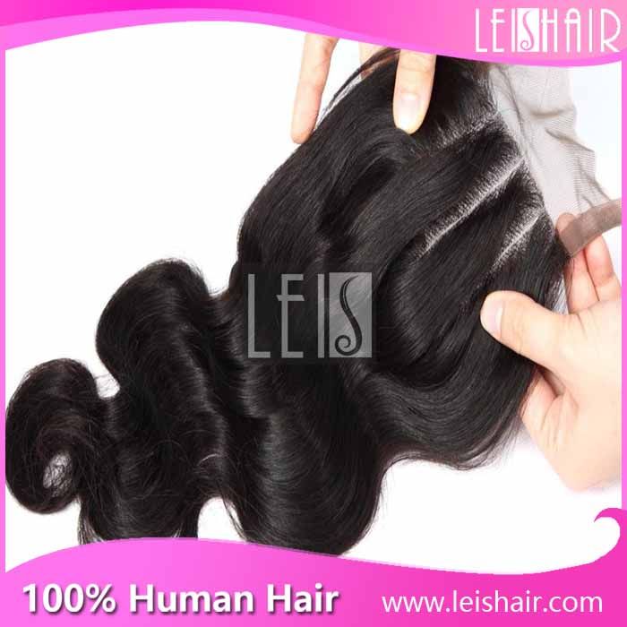 best selling 100% human hair three parting lace closure
