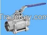 stainless stee 3pc ball valve