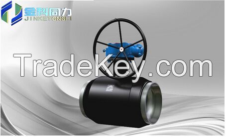 Steel welded ball valve handle gear box