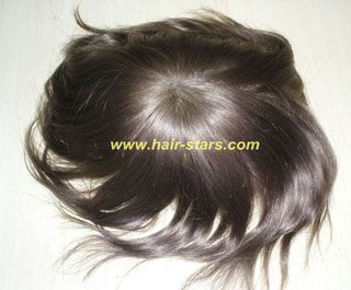 Remy hair toupee