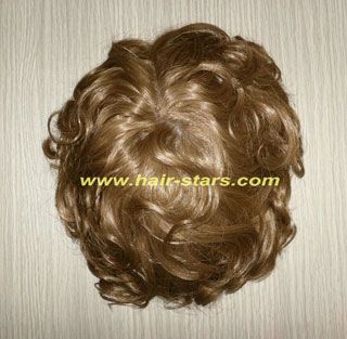 Synthetic fiber hair toupee