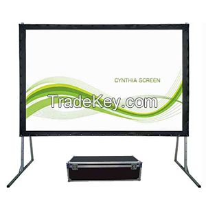 Front and Rear Projection Easy Folding Frame Projector Screens Portable Fast Fold screen