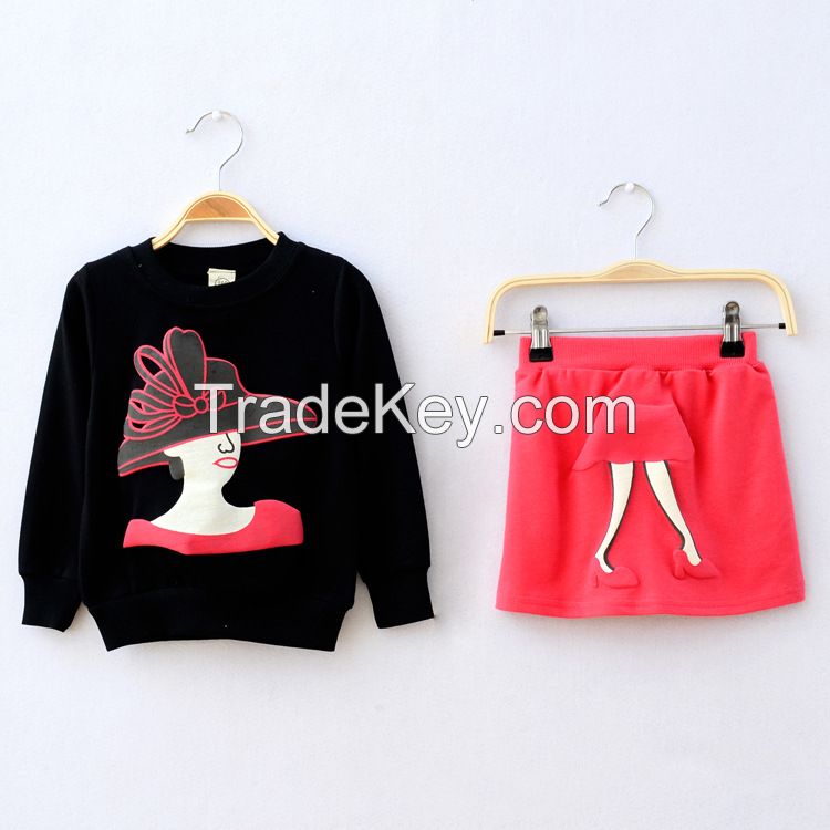 2015 hot sale!! new style autumn cotton children apparel  wholesale children clothing for 3-9 years