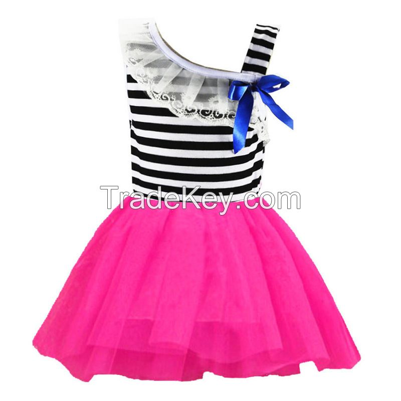 new design hot-selling 100%cotton strip  baby skirts  children clothing factory china