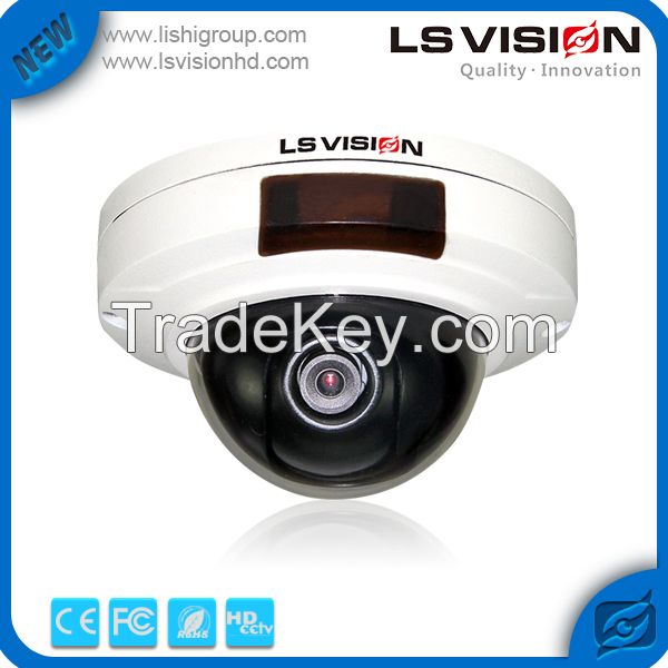 LS VISION 5mp mini ir sd card recording ip dome camera in security