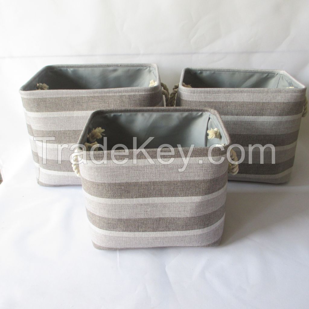 fabric box with handle set of 3