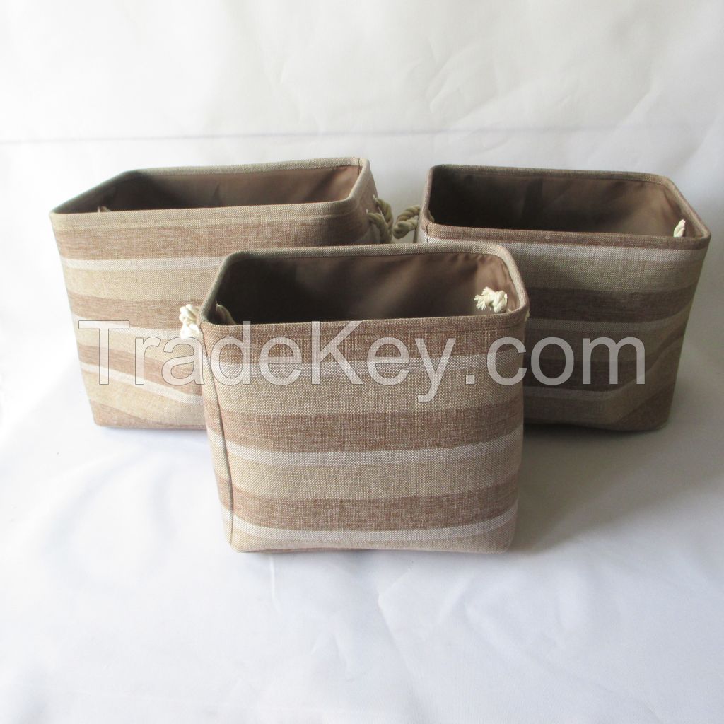 fabric box with handle set of 3