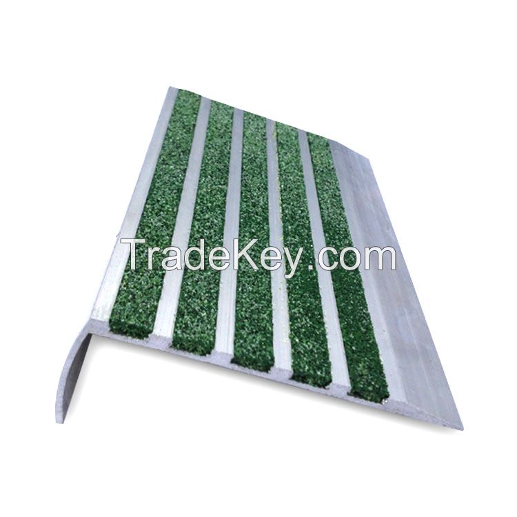 Aluminum anti slip stair treads for stair nose edging