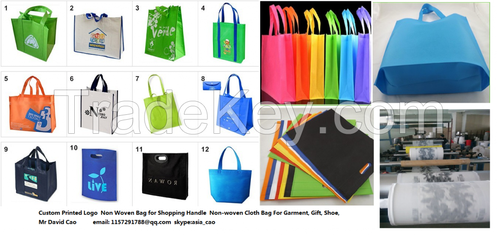 non woven packaging bag for shopping, gift, garment, shoe, 