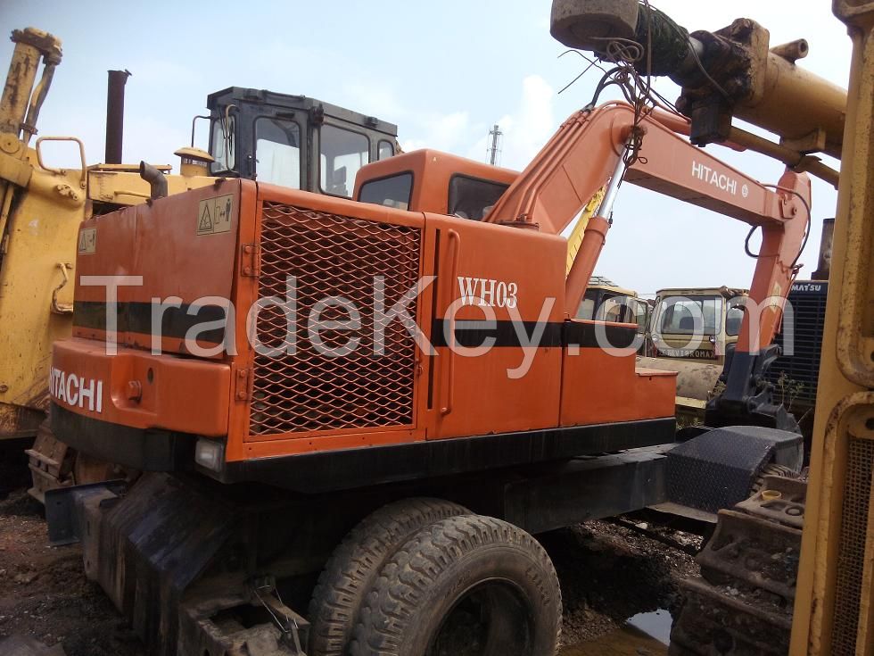 used japan original hitachi WH03 wheel excavator  mini wheel excavator