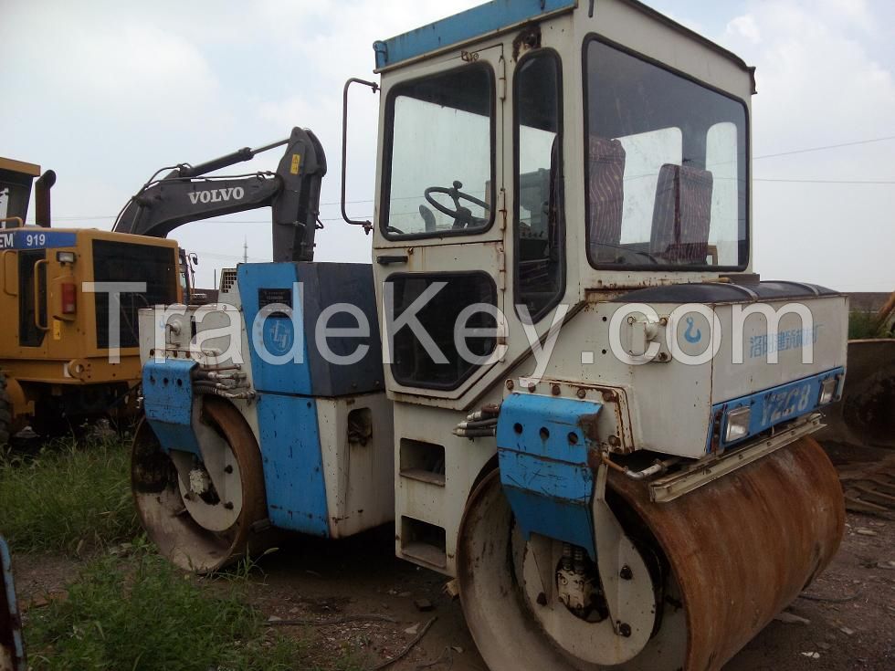 USED YZC8 DOUBLE DRUM ROAD ROLLER FROM CHINA, IN GOOD WORKING CONDITION
