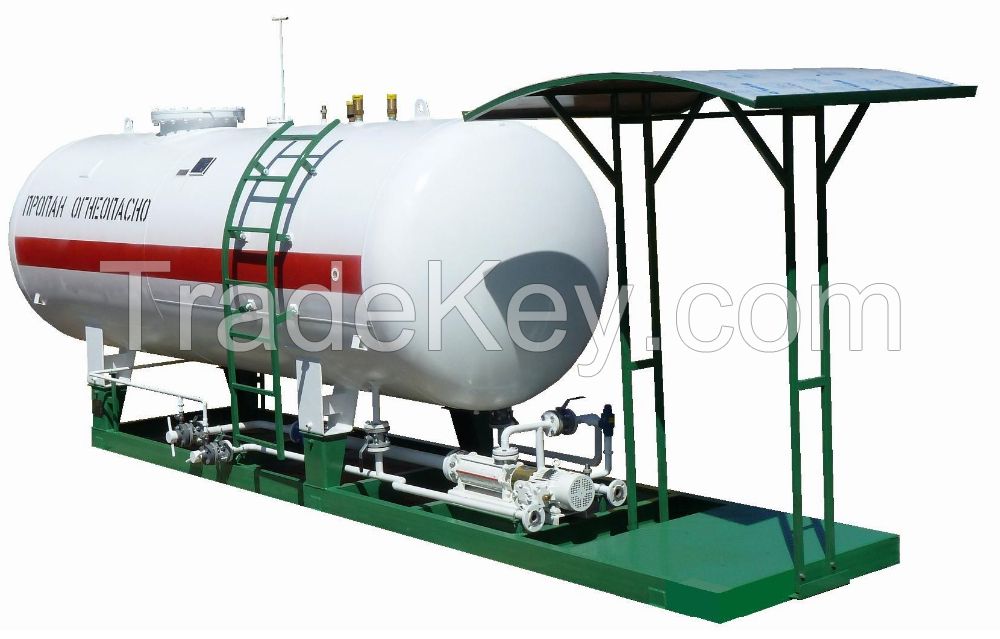 Tank for LPG, LPG filling station, pressure vessels