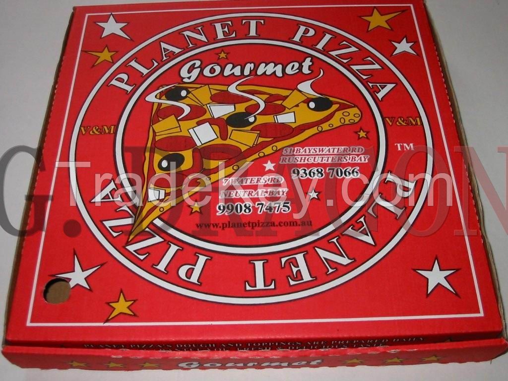 1-4 Colors Printing Customized Pizza Take Away Box