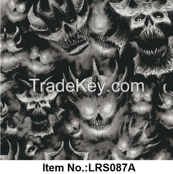 Hot Sale Fashion Skull Hydrographics 3D cubic printing Film Liquid Transfer Printing Film AquaPrint No.LRS087A
