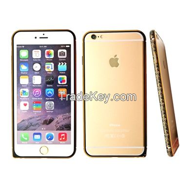Sell Aluminium alloy metal frame phone case with maple leaf drawing for iphone 6/6plus CO-MTL-6016