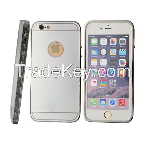 Sell phone cover, case, Grey color Metal+arcylic phone frame phone cover case for iphone5/5s/6/6plus CO-MIX-9021