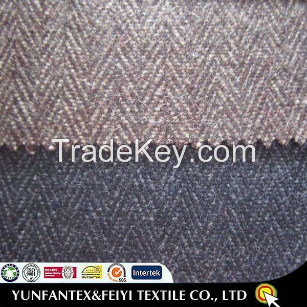 2015 latest fashion design yarn dyed herring bone cotton fabrics with brush finish