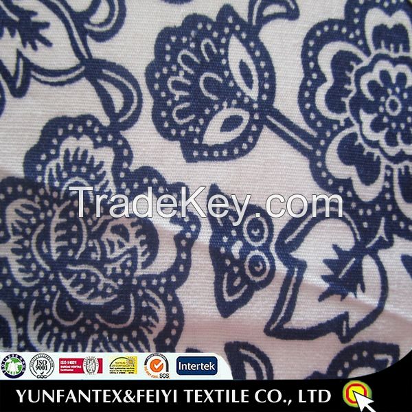 2015 original Chinese art with traditional red and blue color  100 cotton printed fabrics of flower patterns