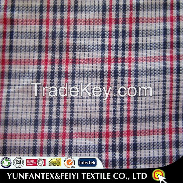 2015 original yarn dyed small check designs of three colors heavy and thick cotton poplin fabric with peach finish