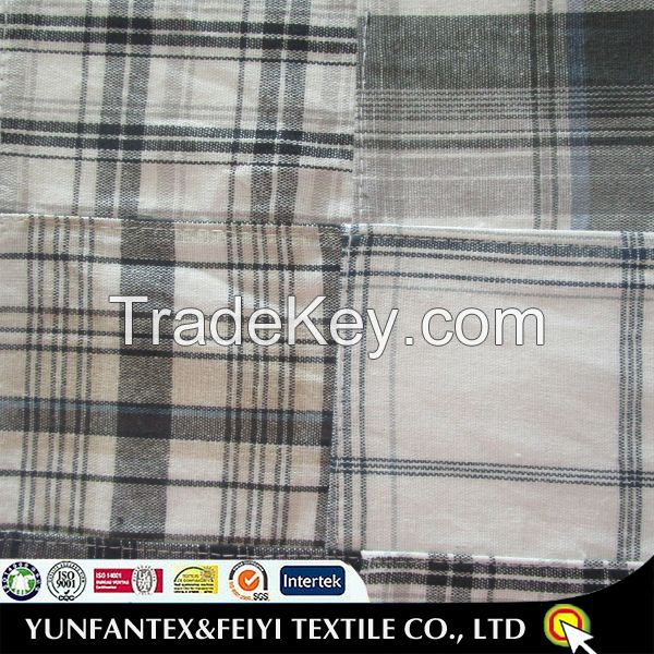 2015 most popular classical fashion of cotton patchwork fabrics with similar colors of different check patterns