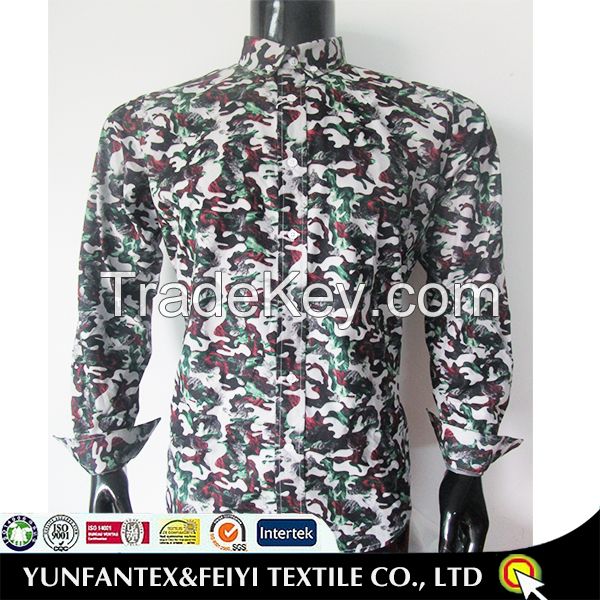 2015 most popular custom flannel shirt with printed camouflage designs