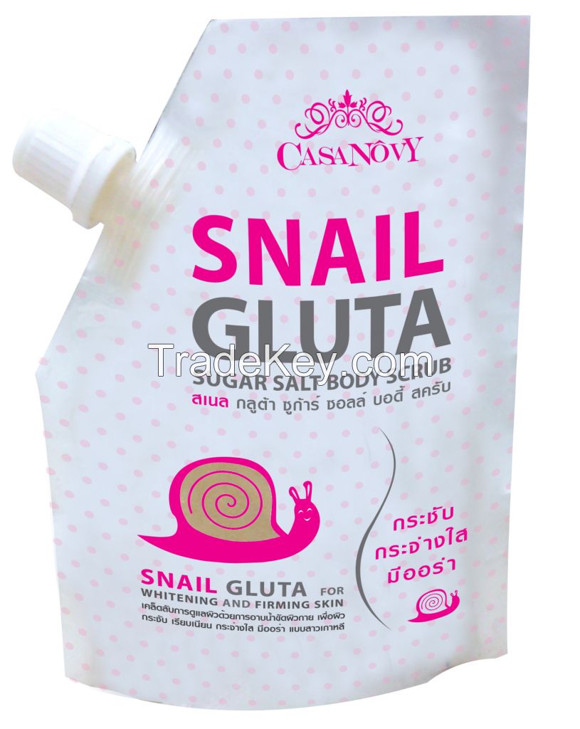 Snail Gluta Sugar Salt Body Scrub
