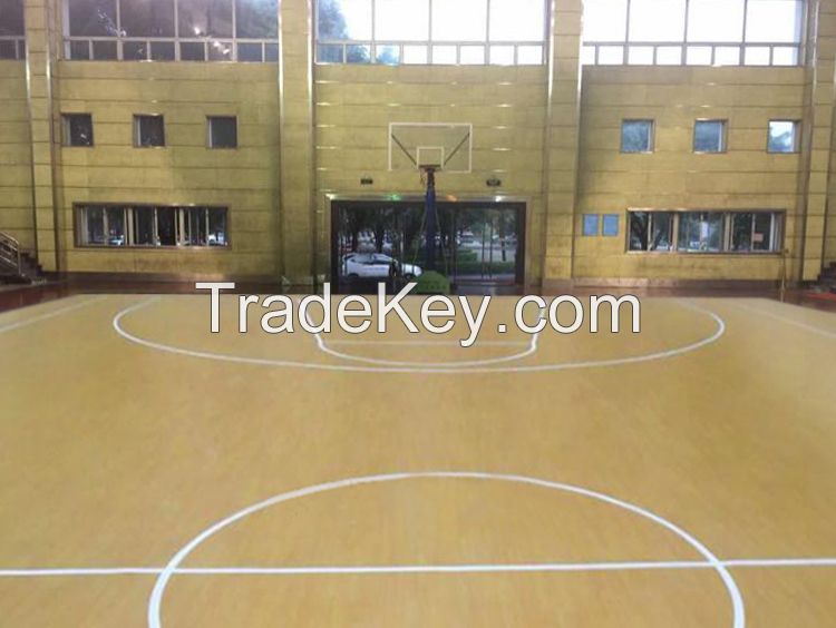 Durable indoor basketball court plastic flooring