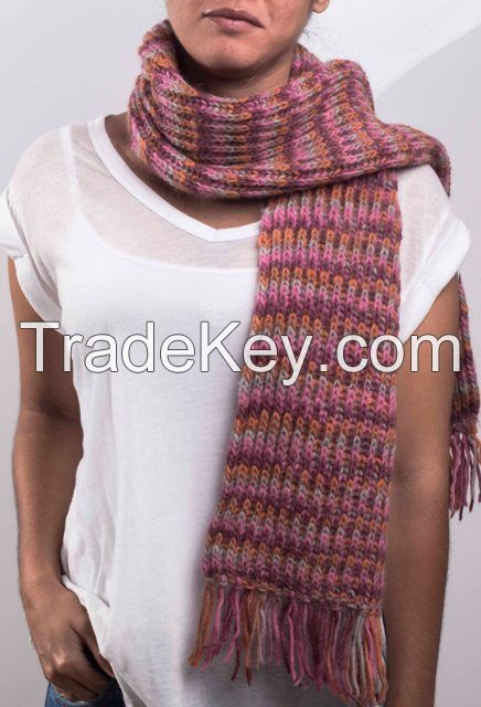 Alpaca garments (Scarves, shawls and hats) from South America