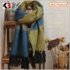 2016 Cheap hand knitted scarf shawl stripe knitted scarf wrap with fri